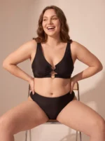 Women's Bikini Set Tummy Control Swimsuit Large Sizes Two Piece V-Neck Plus Size - Image 3