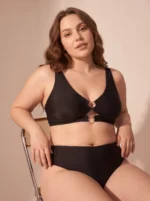 Women's Bikini Set Tummy Control Swimsuit Large Sizes Two Piece V-Neck Plus Size - Image 2