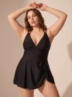Women's Large Sizes Tummy Control Swimsuit One-Piece Beach Dress Swimwear Plus Size - Image 2