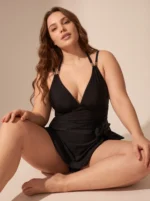 Women's Large Sizes Tummy Control Swimsuit One-Piece Beach Dress Swimwear Plus Size - Image 3