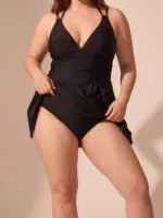 Women's Large Sizes Tummy Control Swimsuit One-Piece Beach Dress Swimwear Plus Size - Image 4