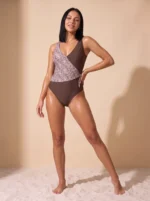 Women's Tummy Control One-Piece V-Neck Shaping Swimwear