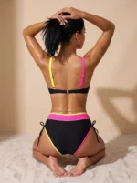 Women's Bikini Set V Neck Triangle adjustable sexy swimwear, two-piece swimsuit - Image 4